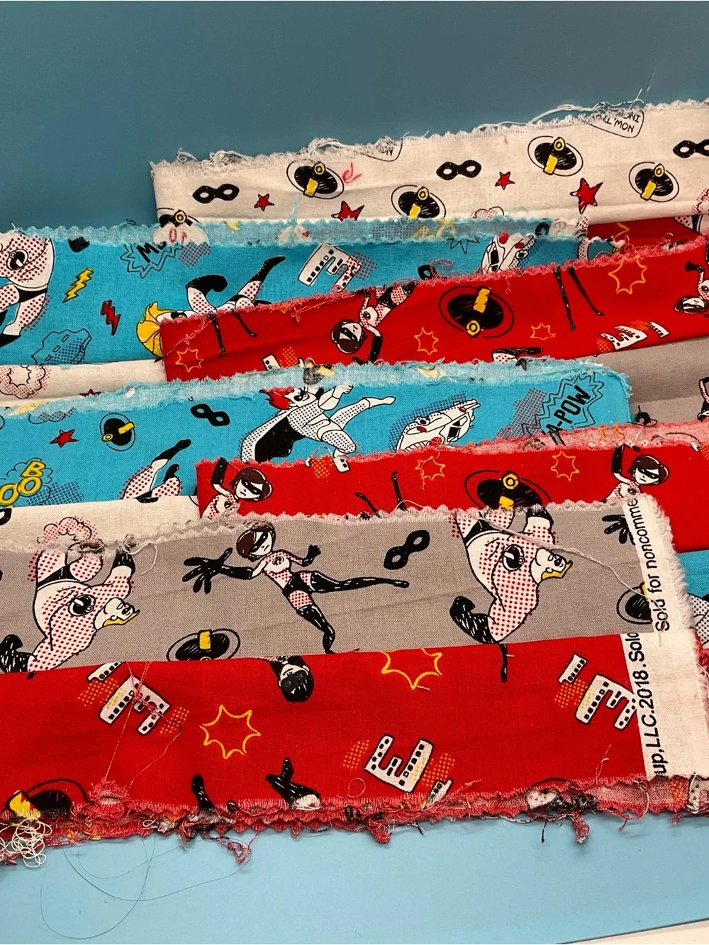 Fabric Strips The Incredibles